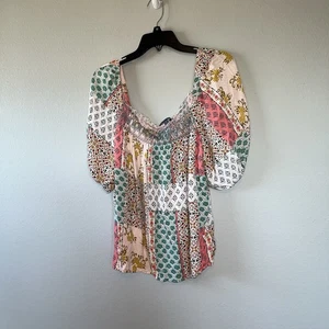 Democcracy Patchwork Top Size XL - Picture 1 of 2
