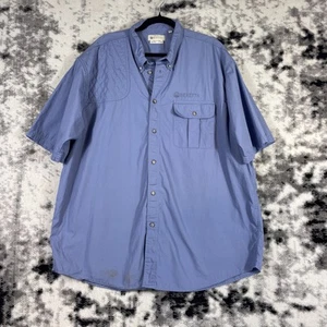 Beretta Shirt Mens Size XXL Blue Button Down Vented Shooting Range Tactical - Picture 1 of 15