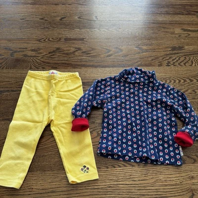 Vtg 1990s Rainbow Tag Gymboree Leggings Shirt Top Girls Turtleneck Small Medium - Image 1 of 4