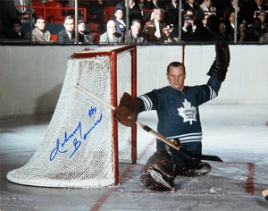 Johnny Bower Signed 8x10 Photo, TO Maple Leafs (Horizontal) - Picture 1 of 3
