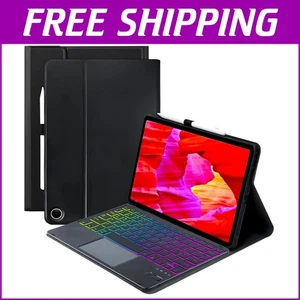 Premium PU Leather Keyboard Case for Fire Max 11 with Multi-Angle Adjustment - Picture 1 of 10