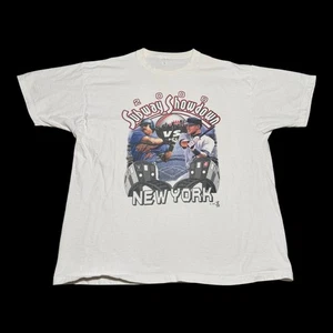 Vintage 2000 New York Yankees Mets Subway Series White Shirt Men's XL - Picture 1 of 7