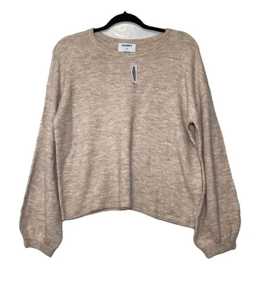 Suéter Antiguo Azul Marino Niñas Talla Grande 18 XXL Manga Globo Rosa Adobe Boxy Boho Nuevo con Etiquetas Foto 1 de 4