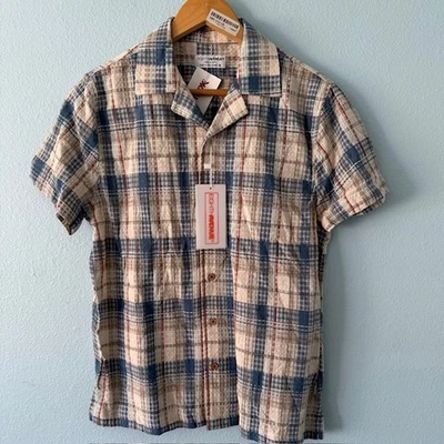 Blusa con botones EighthAvenue tejida 100 % algodón a cuadros para mujer pequeña nueva con etiquetas manga corta Foto 1 de 4