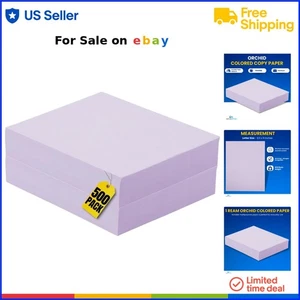 Colored Copy Paper Orchid 8.5x11 inch 500 Sheets Smooth Renewable Office - Picture 1 of 8
