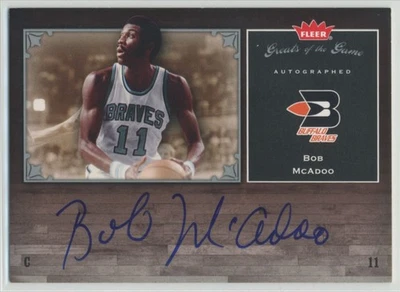 Bob McAdoo 2005-06 Fleer Greats of the Game AUTO Autograph #GG-BM Buffalo Braves - Image 1 of 2