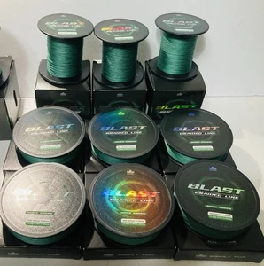 9 Boxes Blast Braided Fishing 0.28mm Line 30 Lb 300 Yards Moss Green Microfiber - Picture 1 of 6