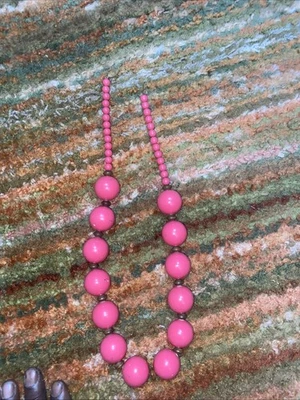 Lo último Collar Rosa Cuentas Años 50 80 Disfraz Halloween Joyería Boho Hippie De Colección Foto 1 de 4