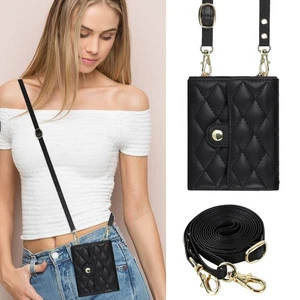 For Motorola Razr 60 50 40 Ultra Crossbody Leather Card Pocket Phone Case Cover - Picture 1 of 20