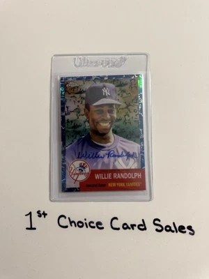 2022 Topps Chrome Platinum Anniversary Autographs Willie Randolph #CPA-WR 63/99 - Image 1 of 2