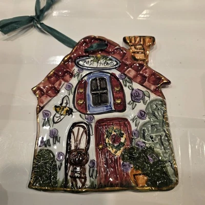 Blue-Sky Clayworks Wall Plaque BEST FRIENDS Heather Goldminc Ceramic Tile - Image 1 of 4