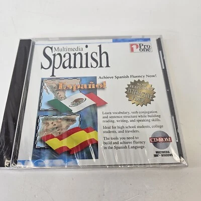 Multimedia Windows Spanish Learn To Speak Spanish CD-ROM 1990s Vintage - Image 1 of 4