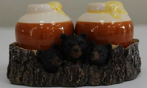 Shaker sale e pepe famiglia orso nuovo decorazione foresta fauna selvatica da collezione - Foto 1 di 2