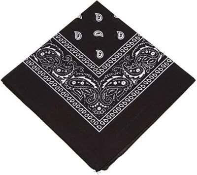 Mens Womens 3/6/12 Pack Lot Paisley Print Bandana 100% Cotton Head Warp Scarf - Image 1 of 4