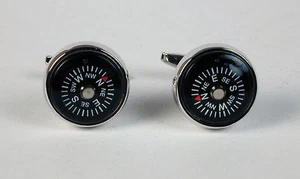 Compass Cuff Links with Gift Box NEW - Picture 1 of 4