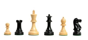 Grandmaster II Series Chess Pieces - 4.0" King - Ebonized & Natural Boxwood - Picture 1 of 12
