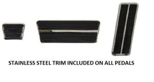 1967-1968 Firebird/Camaro kit completo de almohadillas de pedal automático con ajuste de acero inoxidable - Imagen 1 de 1