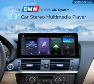 12.3" Android 14 Octa Core 8+128GB For BMW X3 F25 CIC Car Stereo GPS Navi Player - Picture 1 of 21