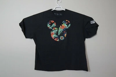Camiseta negra floral de Mickey Mouse de Neff + Disney para hombre talla 3XL Foto 1 de 4