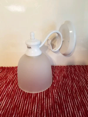 Efficient Lighting White, Frosted Glass Wall Sconce #EL-303 – NEW - Image 1 of 4
