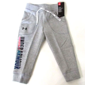 Under Armour ColdGear Girls size YXS Gray Pockets Fleece Winter Sweatpants NEW - Picture 1 of 10