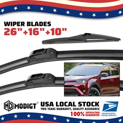 Durable Windshield Wiper Blade FITS For Toyota RAV4 2013-2018 26''/16''/10 - Image 1 of 4