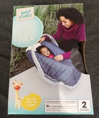 Fundas suaves para asiento de coche de bebé Little Journey diseño manta cubierta con dosel nuevas en caja Foto 1 de 4