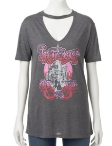 Disneys Die Schöne und das Biest Junior T-Shirt Halsband Grafik - Bild 1 von 3