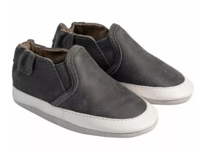 Suelas suaves básicas Robeez Liam nuevas sin caja ~ 0-6 meses ~ gris Foto 1 de 4