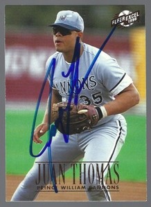 Juan Thomas 1996 Fleer Excel #37 IP auto signed card