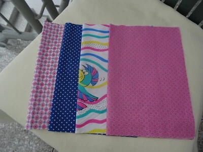 STOFFPAKET 4x  Stoffreste 25cm x 35cm Patchwork Basteln DIY  - Bild 1 von 4