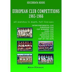 European Club Competitions 1965-1966 UEFA complete football statistics book
