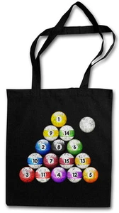 POOL BILLARD VINTAGE Hipster Shopping Cotton Bag - Eightball 8 Ball Kugeln - Bild 1 von 1