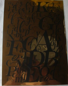 Metallic-Bügeltransfer "Hintergrund Buchstaben", A4, Jittenmeier - Bild 1 von 2