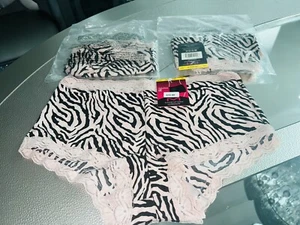 Maidenform Boyshort 3 Pair M/6 One Fab Fit Panties Zebra Muted Rose 40760 NWT - Picture 1 of 11
