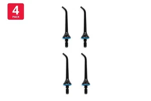 Kogan Cordless Advanced Water Flosser & Replacement Tips Black, 4 Pack - Picture 1 of 2