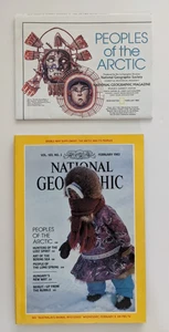 1983 February PEOPLES OF THE ARCTIC National Issue Magzne Geographic Map Poster - Picture 1 of 5