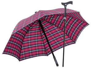Stockschirm TWIN Regenschirm mit eingebautem Gehstock 2 Größen Farbauswahl