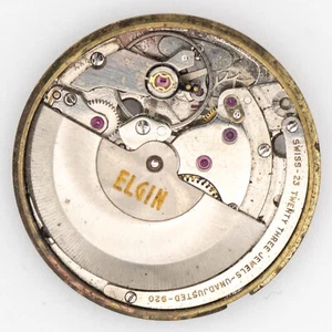 Partial Vintage Elgin Swiss Caliber 920 23-Jewel Automatic Wristwatch Movement - Picture 1 of 3