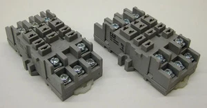 P & B (Potter & Brumfield) 27E893 11-Blade Relay Socket, DIN Mount, Lot of 2 - Picture 1 of 5