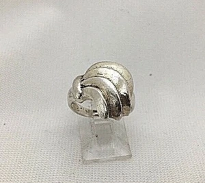 Anillo remolino de plata de ley .925 16 mm talla 5 - Imagen 1 de 10