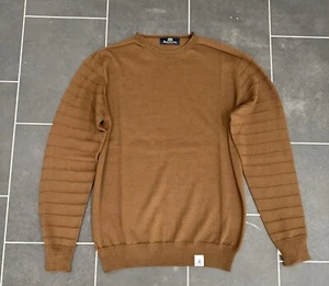 BNWT Aquascutum Jumper Pullover Sweater Brown Merino Wool RRP £80 Small - Picture 1 of 8