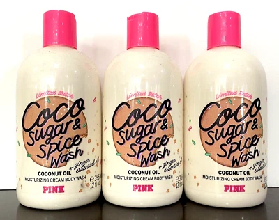 Victoria's Secret лот из 3 COCO сахар и специи увлажняющий крем мытье тела - Изображение 1 из 3