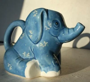 Elephant Figurine Creamer Josef Originals Ceramic Porcelain Hand Painted Labels - Picture 1 of 1