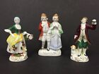 Figurines Porcelain Victorian Dress Men And Women Set Of 3 Made In Japan