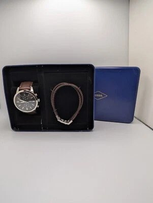 Reloj pulsera informal de cuarzo marrón negro Fossil Townsman FS5967SET para hombre Foto 1 de 4