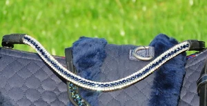 FSS Kristall Stirnband Montana dunkelmarineblau SCHIMMER Bling tiefe U-Kurvenform 🙂 - Bild 1 von 1