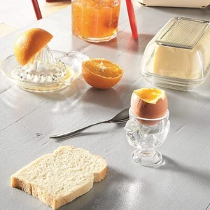 NEW - Glass Chicken Hen Egg Cups - Made in France by Luminarc - Picture 1 of 4