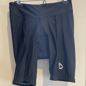 Womens Black Baleaf Sports Padded Cycling Bicycle Bike Shorts 5” Size Lg - Picture 1 of 7