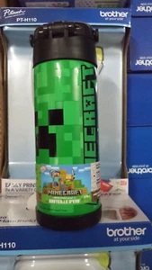 MINECRAFT LICENSED TRADEMARK Thermos 16 oz Kid's Funtainer Water Bottle MINE - Picture 1 of 24